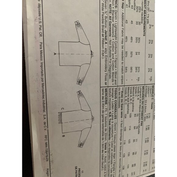 McCall's Misses Jacket Sewing Pattern Sz XSM - Med 7245 - Uncut - Picture 7 of 9